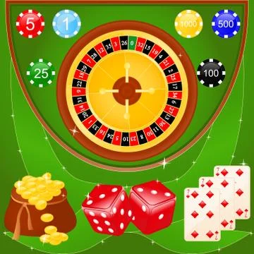 Casino elements Ilustración de archivo