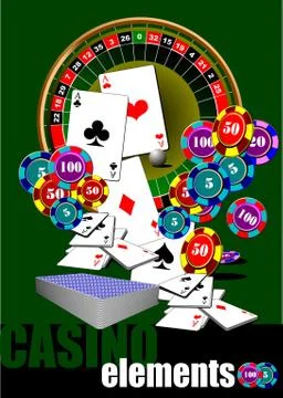 Casino elements. Vector illustration Stock Illustration