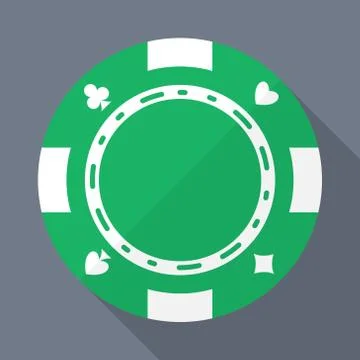 Casino gambling chip vector flat icon Stock Illustration