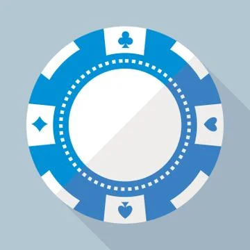 Casino gambling chip vector flat icon Stock Illustration