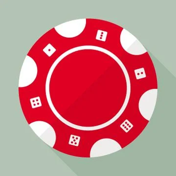 Casino gambling chip vector flat icon Stock Illustration