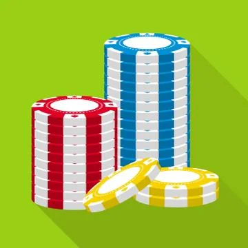 Casino gambling chips stack Stock Illustration