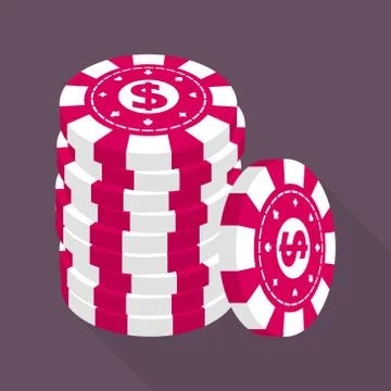 Casino gambling chips stack Stock Illustration