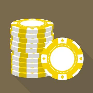 Casino gambling chips stack Stock Illustration