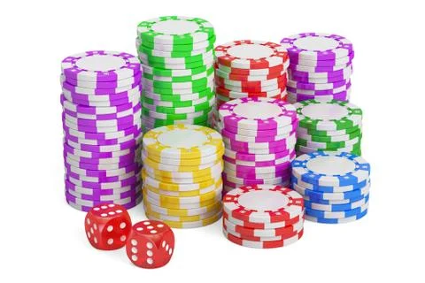 Casino, gambling concept. 3D rendering Illustration