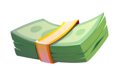 Casino gambling game icon of stack of dollars Stock Illustration