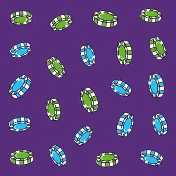 Casino games chips pattern background Stock Illustration