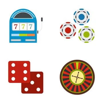 Casino gaming items representing luck and entertainment Stock Illustration