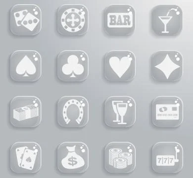 Casino icon set Stock Illustration