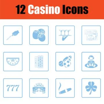 Casino icon set Ilustración de archivo