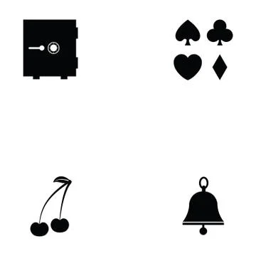 Casino icon set Stock Illustration