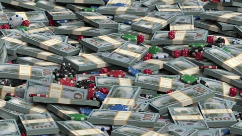 Casino jackpot background – 3d render looped. Stock Footage 324950848