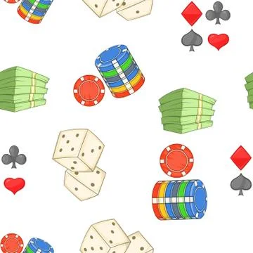 Casino pattern, cartoon style イラスト素材