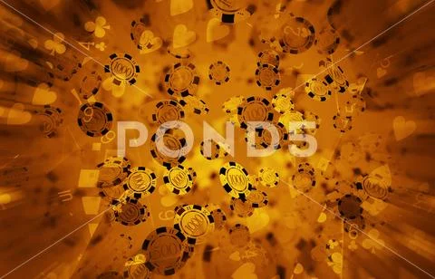Casino Poker Chips Blow Stock Illustration