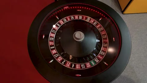Casino roulette table with ball spinning. Stock Footage 327685165