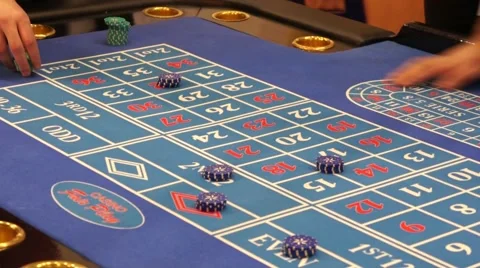 Casino roulette table Stock Footage 47393063