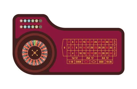 Casino roulette table Stock Illustration