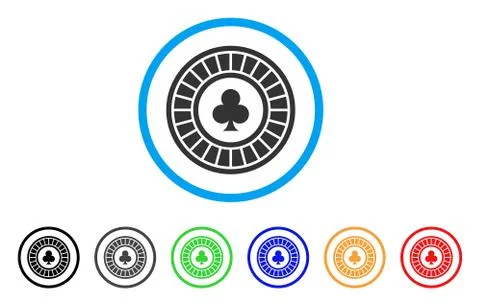 Casino Roulette Vector Icon Stock Illustration