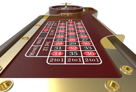 Casino roulette wheel 3D render Stock Illustration