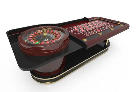 Casino roulette wheel 3D render Stock Illustration