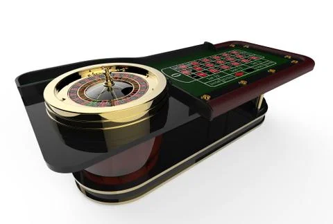 Casino roulette wheel 3D render Stock Illustration