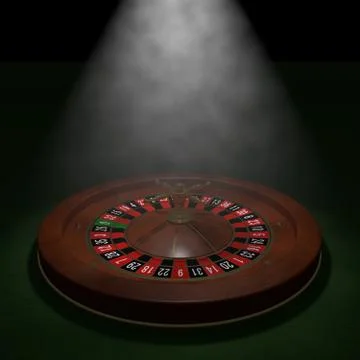 Casino roulette wheel. 3D render Stock-Illustration