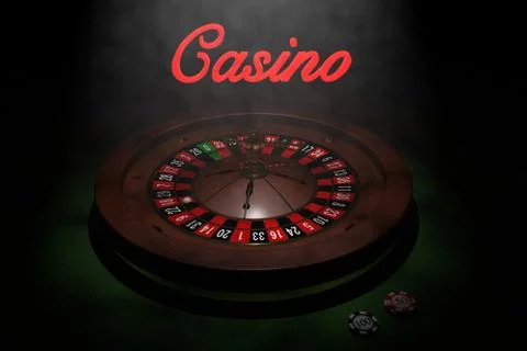 Casino roulette wheel. 3D render Stock Illustration