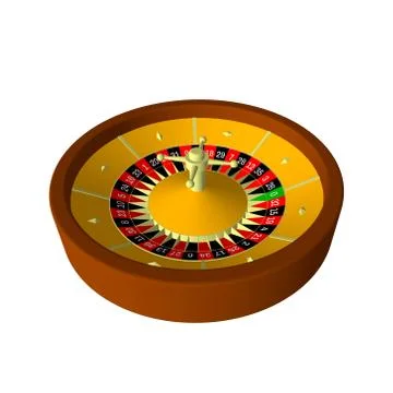 Casino roulette wheel. 3d Vector colorful illustration. Stock Illustration