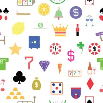 Casino seamless pattern background icon. Stock Illustration