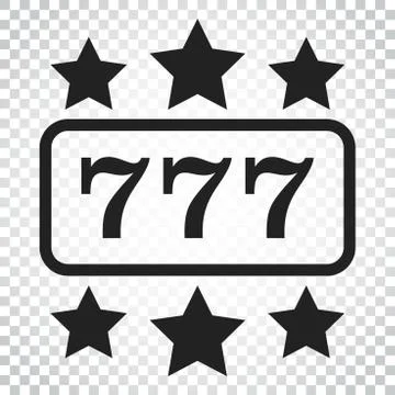 Casino slot machine flat vector icon. 777 jackpot illustration pictogram. Bus Illustration
