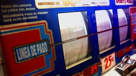 Casino Slot Machine Reels Drums Spinning 4K Stock Footage