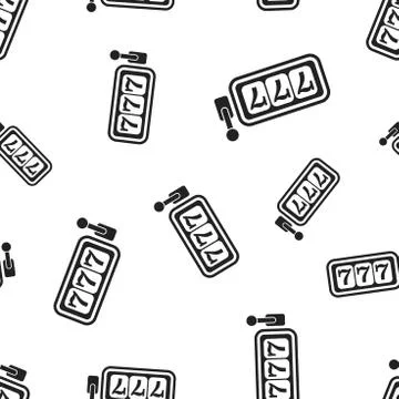 Casino slot machine seamless pattern background. Business concept vector illu 스톡 일러스트