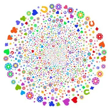 Casino Swirl Exploding Globula Stock Illustration