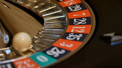 Casino theme. High contrast image of casino roulette Video stock 96742390