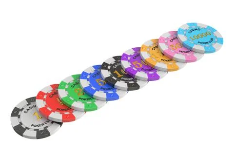 Casino tokens stack, 3D rendering Stock Illustration