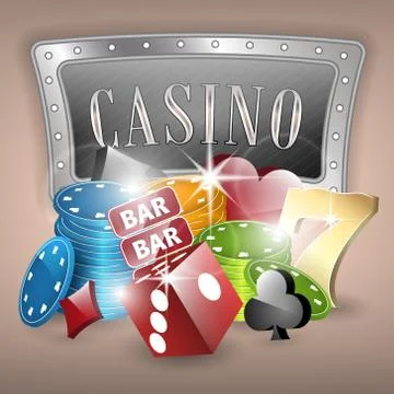 Casino vector illustration with gambling elements イラスト素材