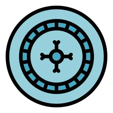 Casino wheel icon vector flat Stock Illustration