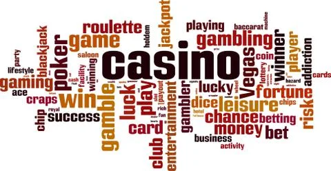 Casino word cloud Stock Illustration