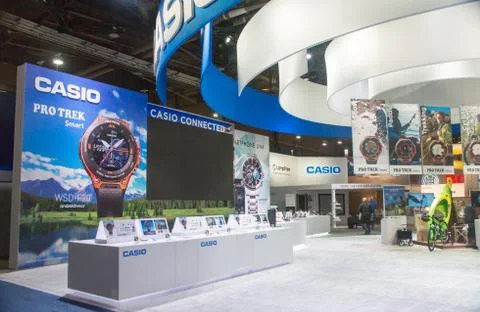 Casio Exhibit at CES 2017 Stock Photos