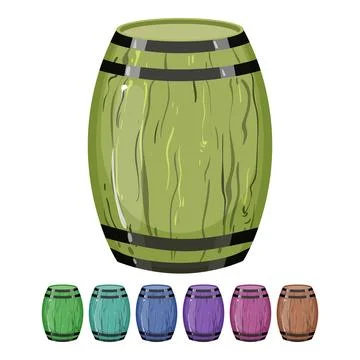 Cask barrel wine cartoon vector graphic Stock Illustration
