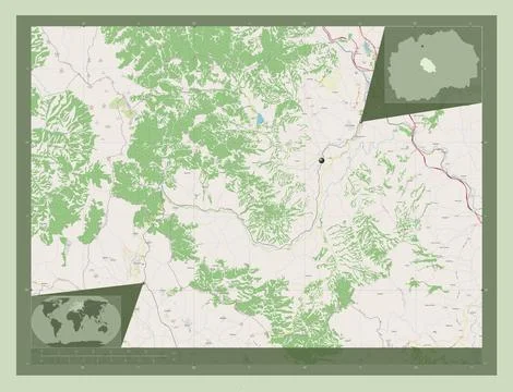 Caska, Macedonia. Open Street Map Stock Illustration
