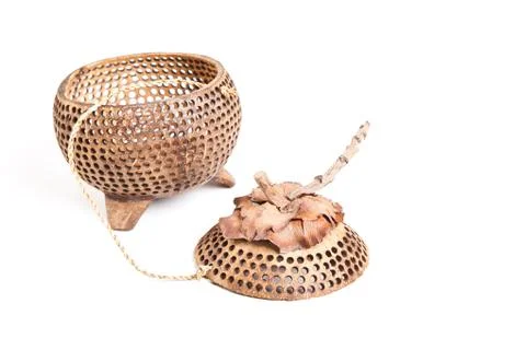 Casket made of coconut shell Stock Photos
