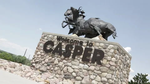 Casper WY - Welcome Statue B Roll 1 Stock Footage 40538663