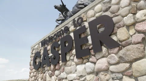 Casper WY - Welcome Statue B Roll 7 Close up Video stock 40539404