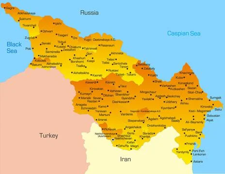 Caspian region countries Vector map of Caspian region countries Copyright:... Stock Photos