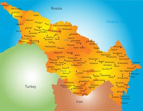 Caspian region countries Vector map of Caspian region countries Copyright:... Stock Photos