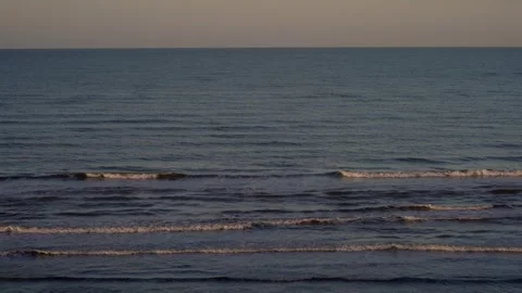 Caspian Sea with subtle waves rolling Stock Footage 336247813