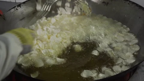 Cassava Chips Fry Stock-Footage 238895183