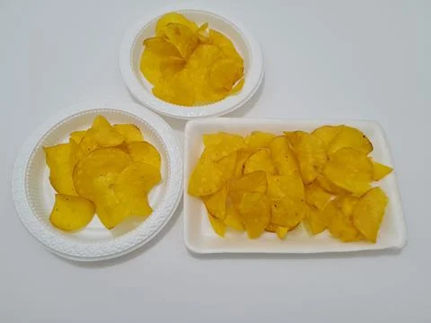 Cassava chips Stock Photos