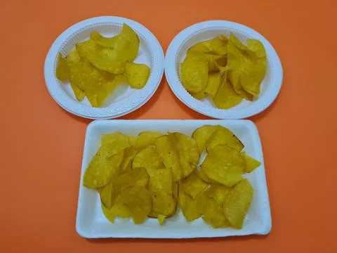 Cassava chips Stock Photos